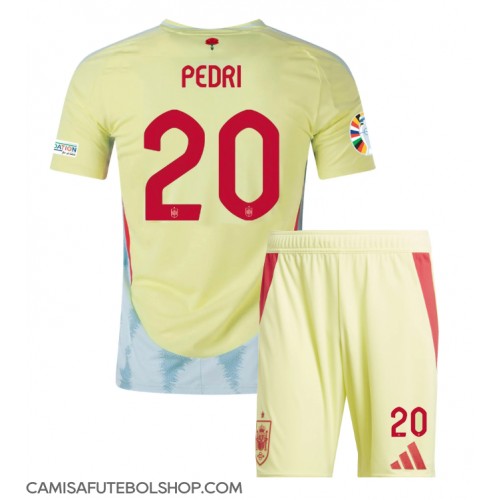 Camisa de time de futebol Espanha Pedri Gonzalez #20 Replicas 2º Equipamento Infantil Europeu 2024 Manga Curta (+ Calças curtas)